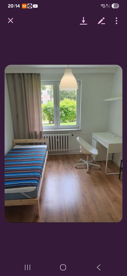 Jednoosobowy pokój do wynajęcia