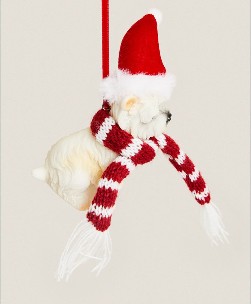 Enfeite  BICHON Resina Natal Zara Home NOVO