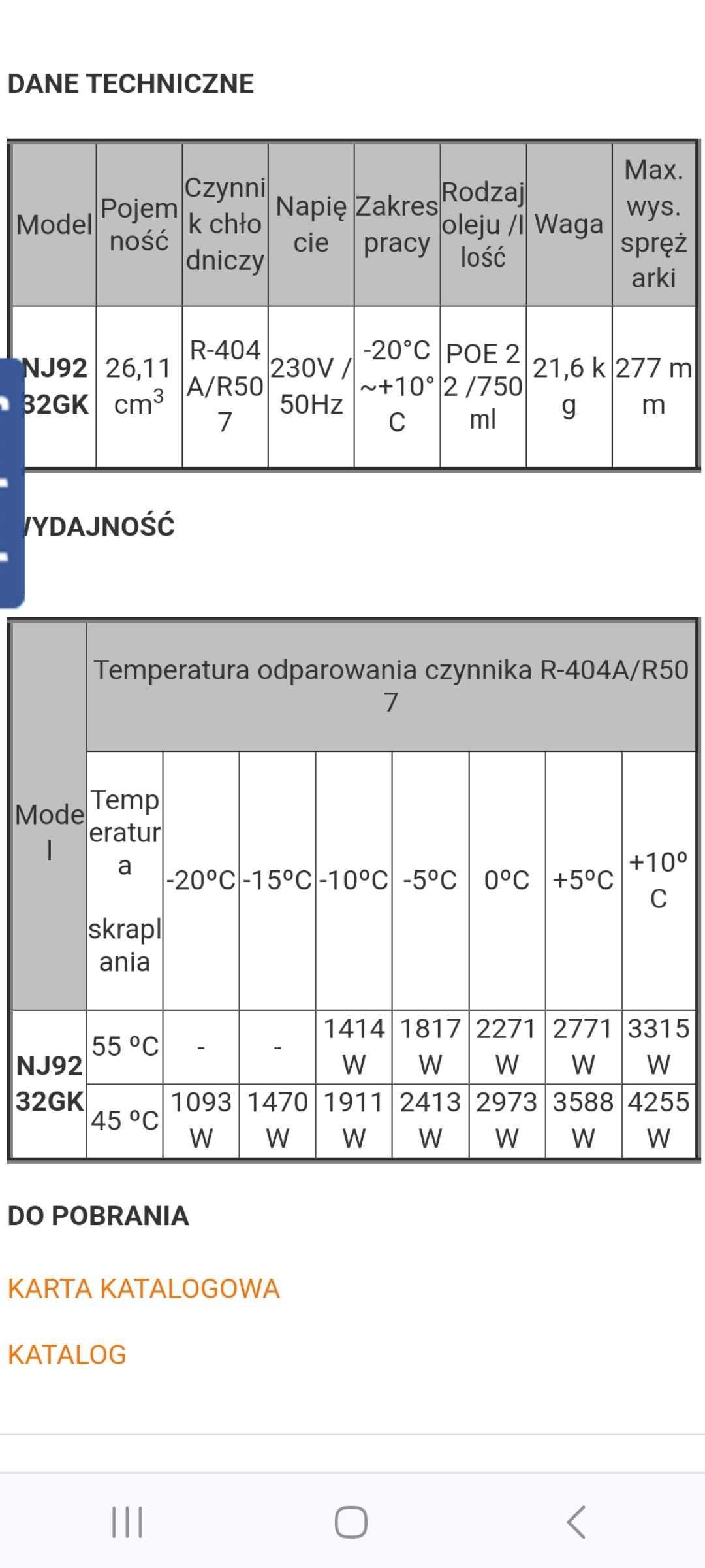 Sprężarka hermetyczna Embraco NJ9232GK.