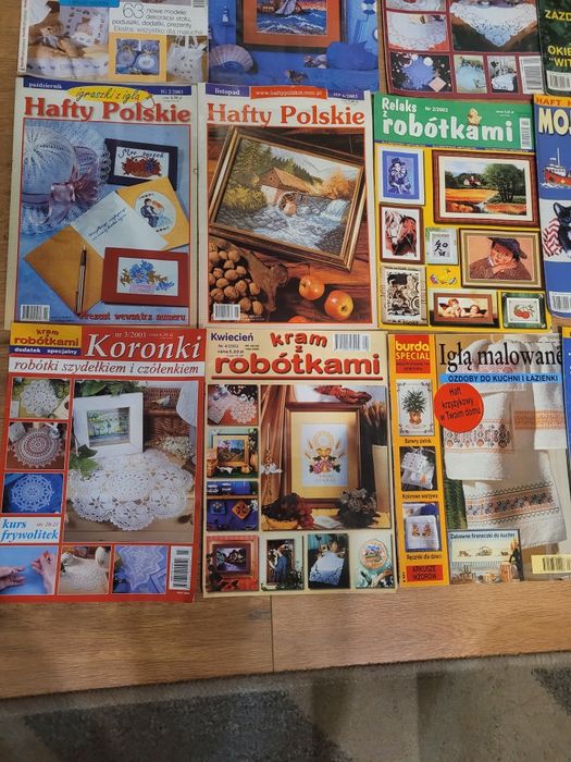 Gazety 1999 - 2004 o haftowaniu, szydełkowaniu i robieniu na drutach