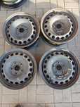 FELGI STALOWE 5x112 15 CALI ET47 VW GOLF V VI CADDY TOURAN ALTEA LEON A38P OCTAVIA 4 SZTUKI KOMPLET
