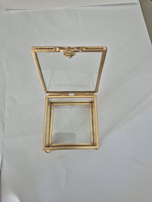 Szkatułka na obrączki z poduszką velvet beż , szkatułka na ślub