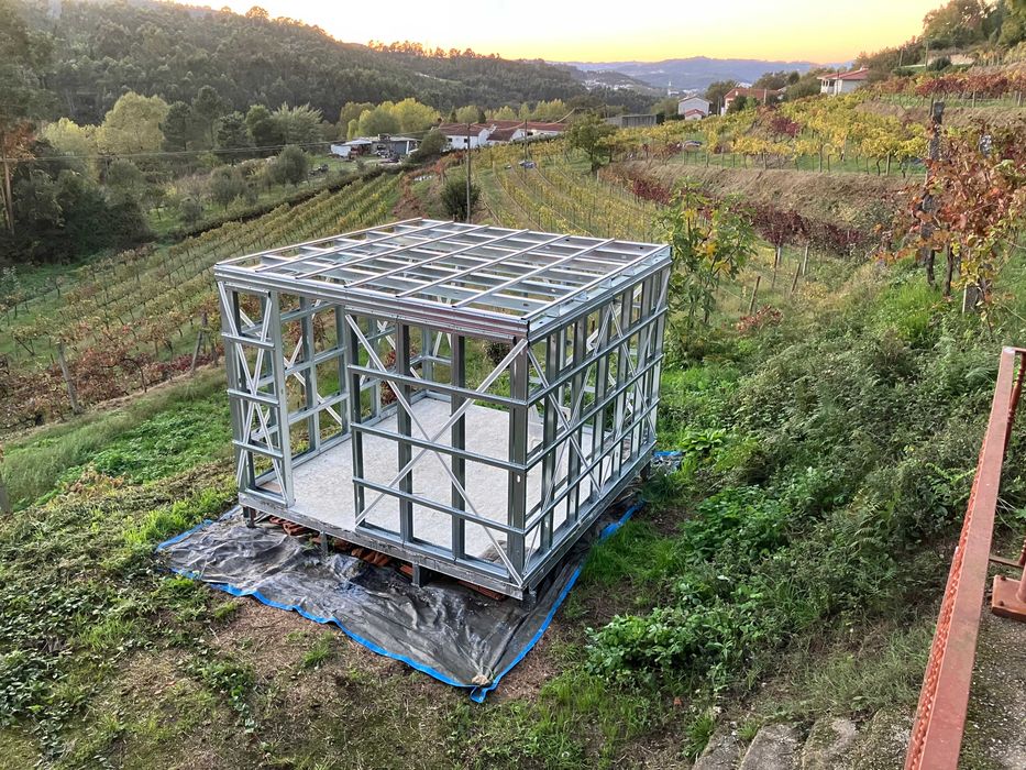 Estrutura Abrigo Modular LSF 3m x 3m x 2,2m