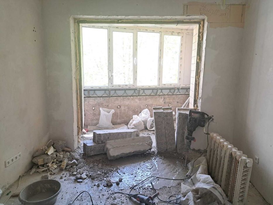 Алмазная резка бетона, перепланировка квартир под ключ