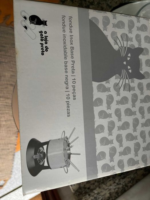 Fondue Inox gato preto novo