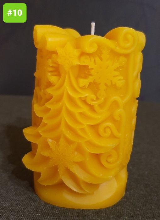 Свічка декоративна з бджолиного воску #10