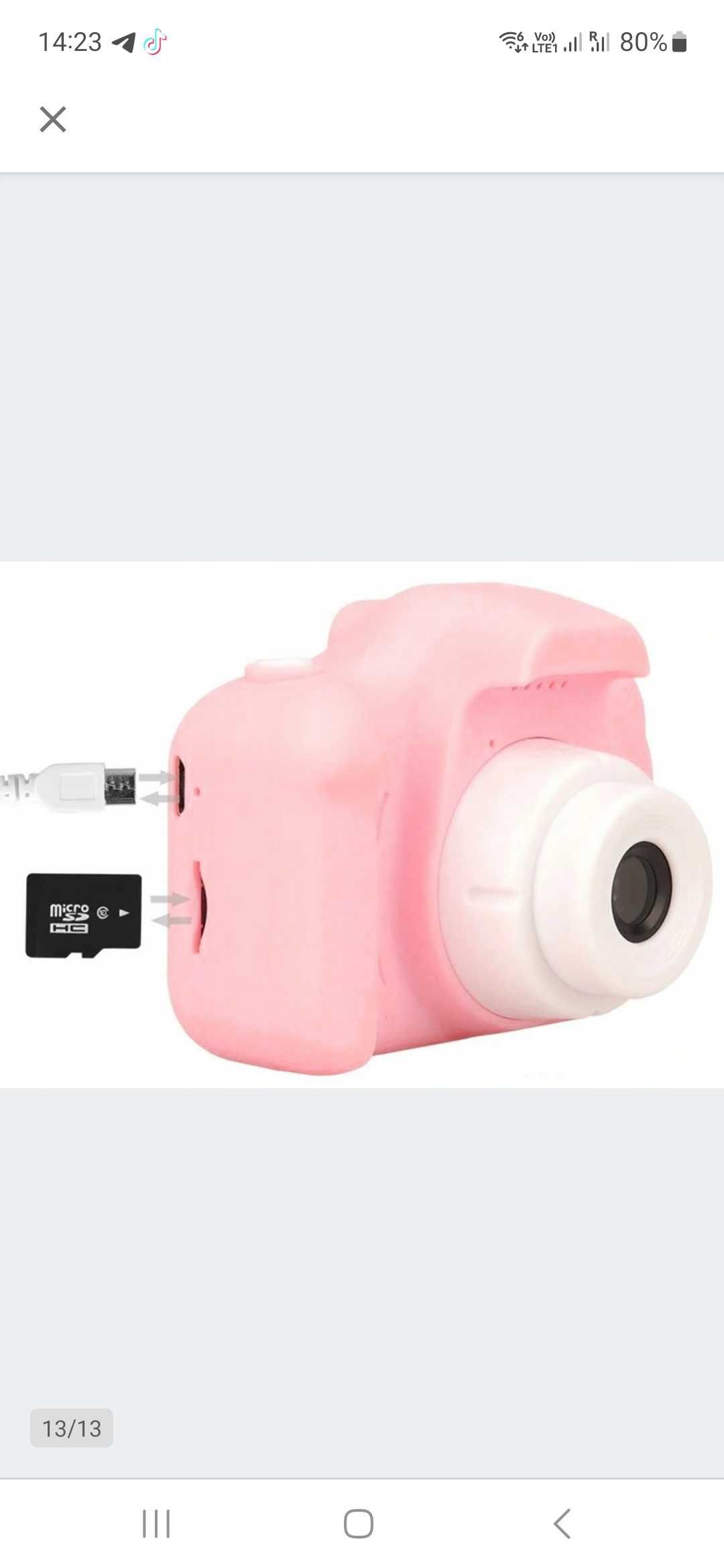 ZeeTech Aparat cyfrowy dla dzieci Kotek 40 Mpx gry selfie