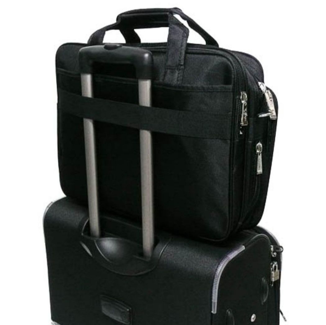 Duża torba do pracy na laptop męska listonoszka na ramię dwukomorowa