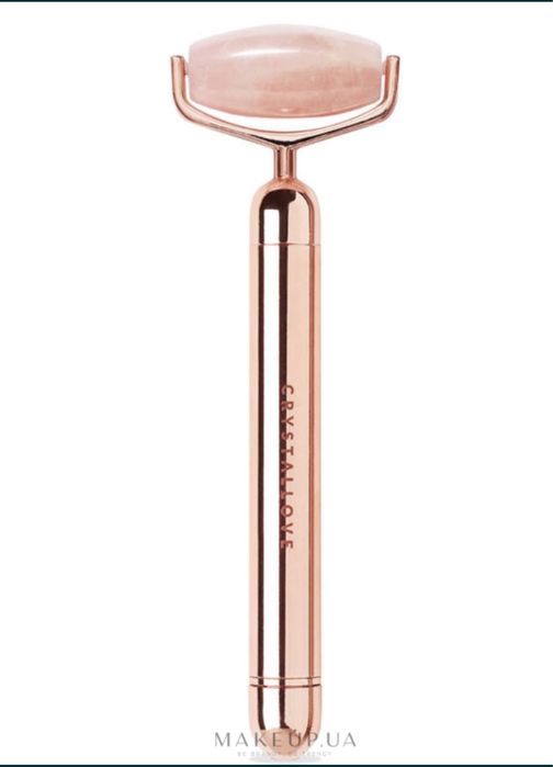 Кварцевый массажер для лица Crystallove Vibrating Rose Quartz Oller