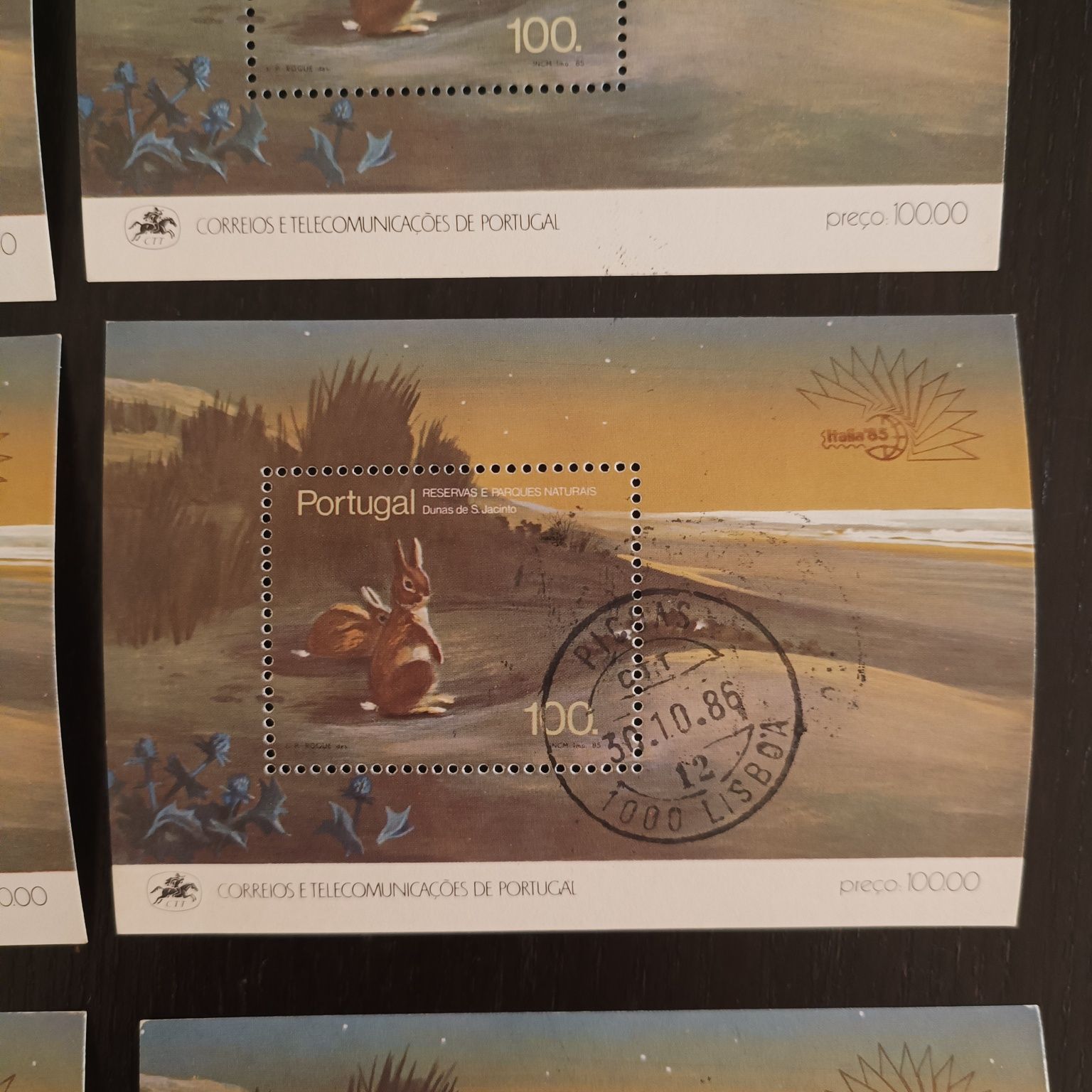 6 Blocos/ selos reservas e parques naturais portugueses
