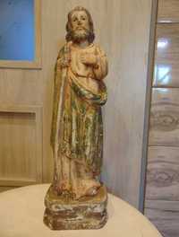 Mojżesz,przedwojenna drewniana figura wys.52 cm.