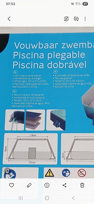 Piscina nova em caixa