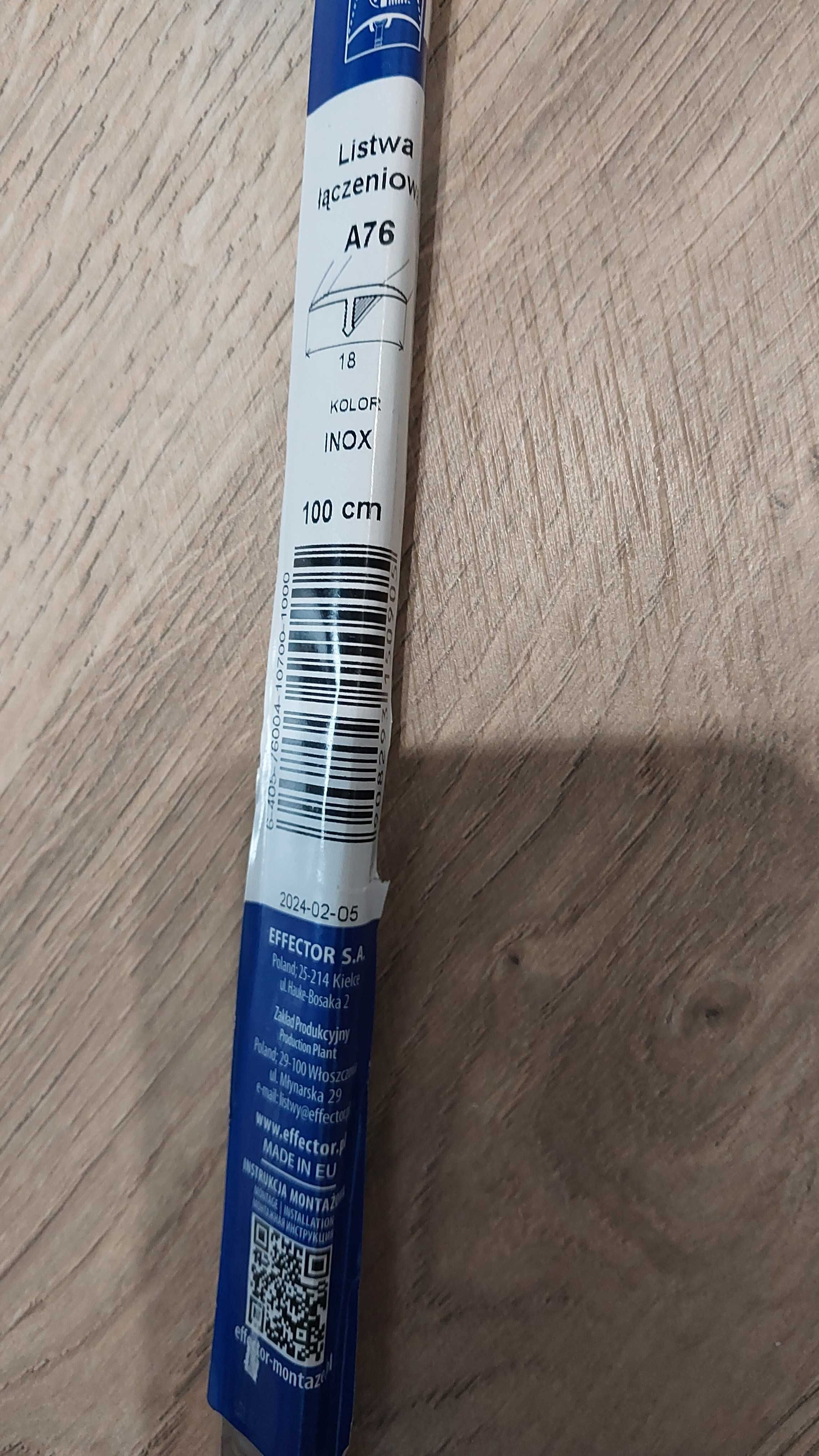 Listwa łączeniowa dylatacyjna aluminium Effector A76 INOX 100cm
