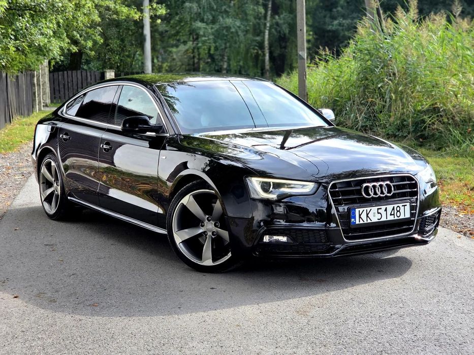 Audi A5 Sportback 2016r 2.0TDI 190KM, S-Line, Automat, Xenon+LED, Navi, Alu18, Półskóra!