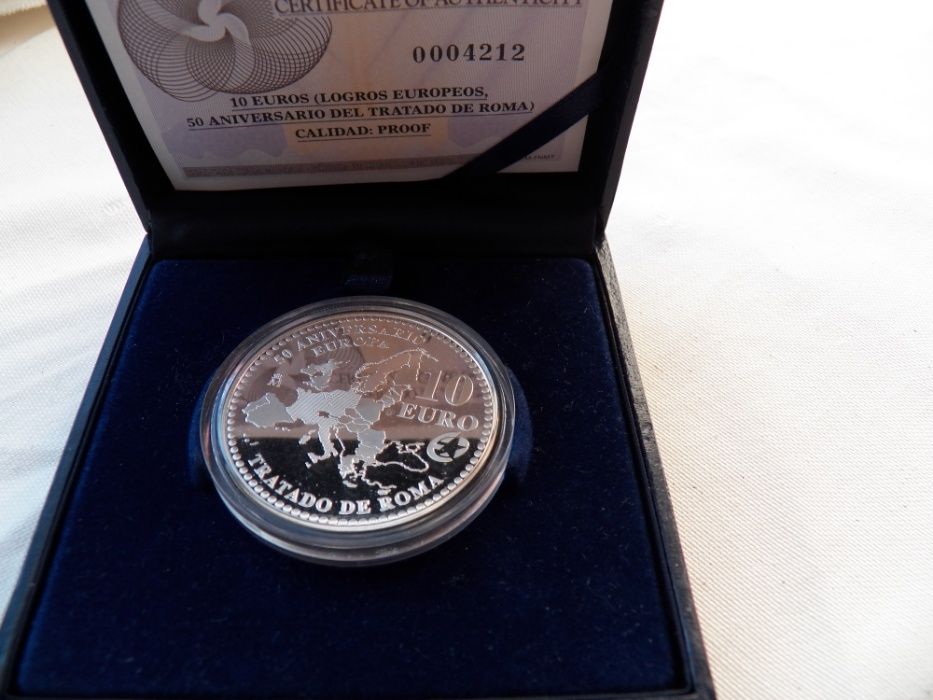 10 евро Іспанії 2007 року "50 років Римському договору",срібло.