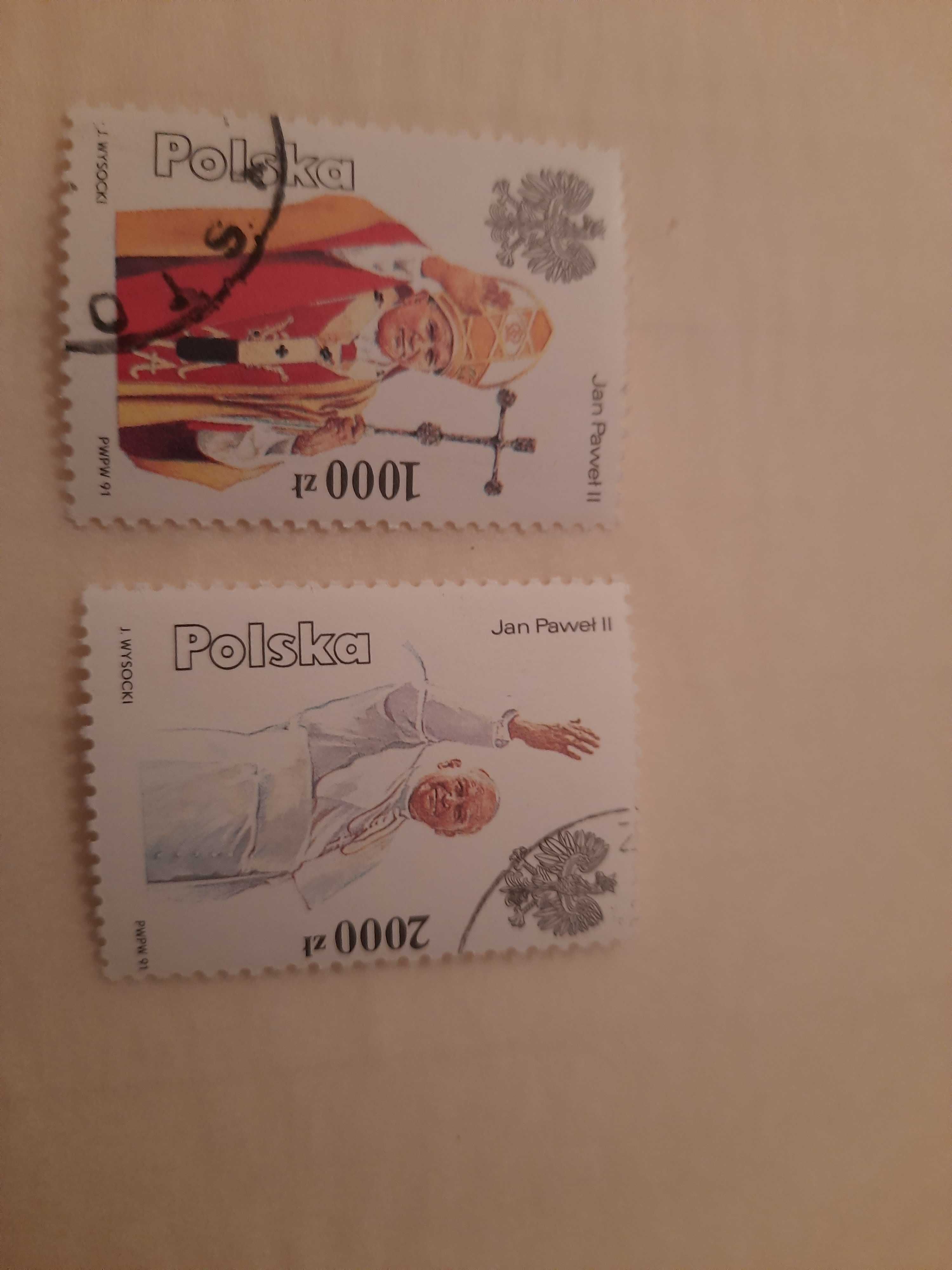 znaczki polskie i kasowane 1990 i  1991 r.