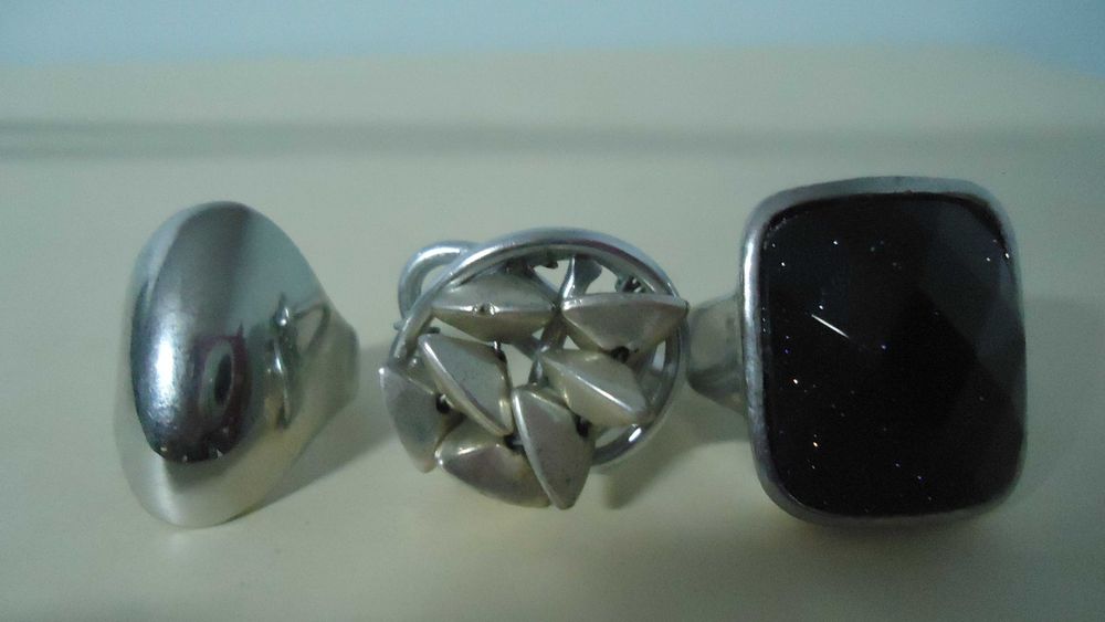 Conjunto de 3 Anéis Novos - Portes Grátis
