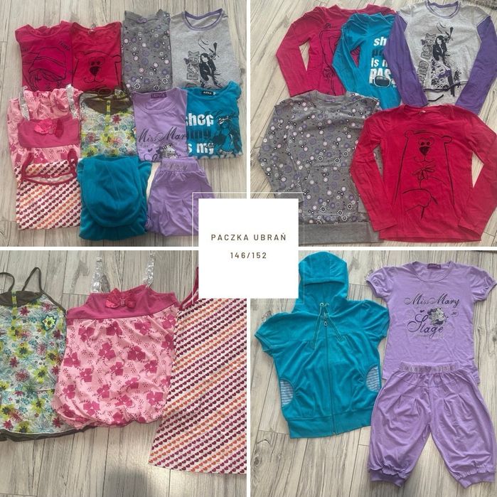 Paczka ubranek dziewczynka 146-152