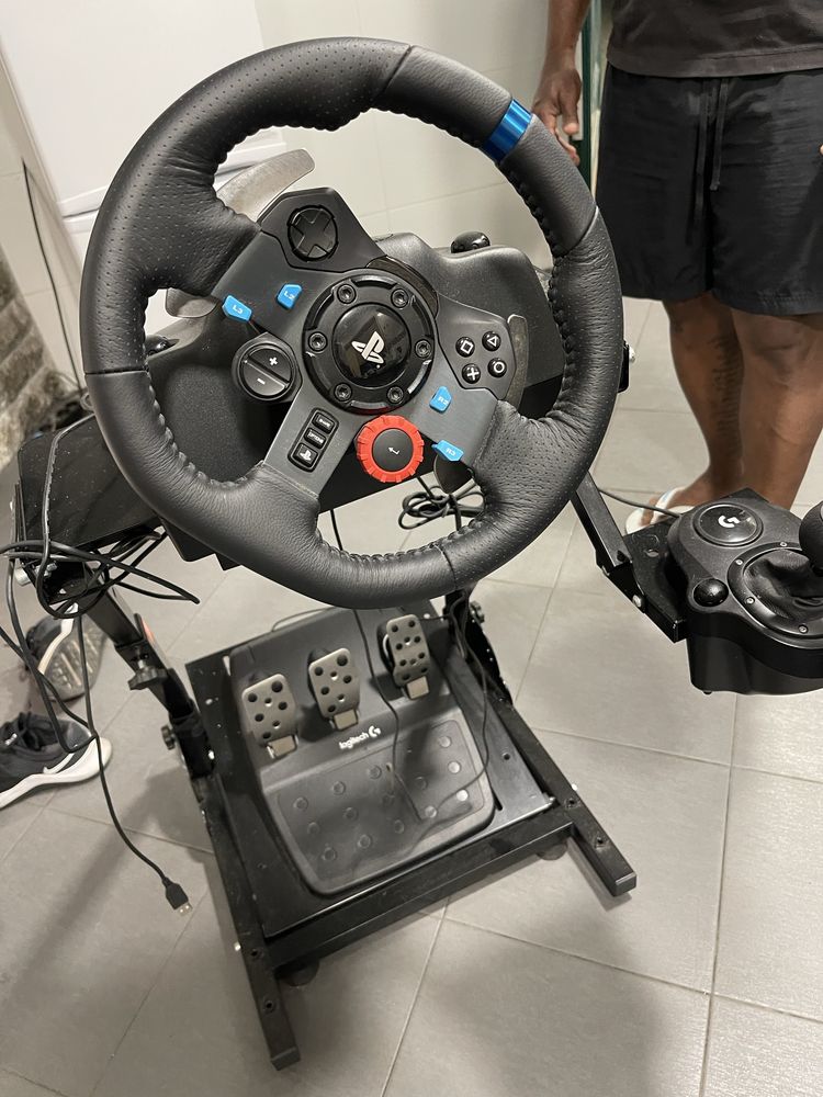 Volante  + Pedais + Caixa de Mudanças