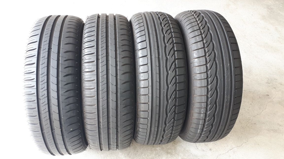 Quatro pneus novos 185/60 r15 84T Michelin e Dunlop  p/ Renault Clio