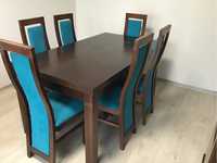 Stół do jadalni, salonu z 6 krzesłami, na zamówienie, 160x90x79.