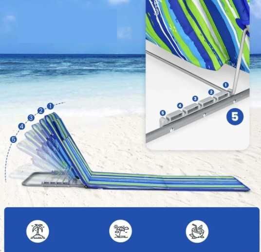 2 leżaki plażowe ze stolikiem składane
