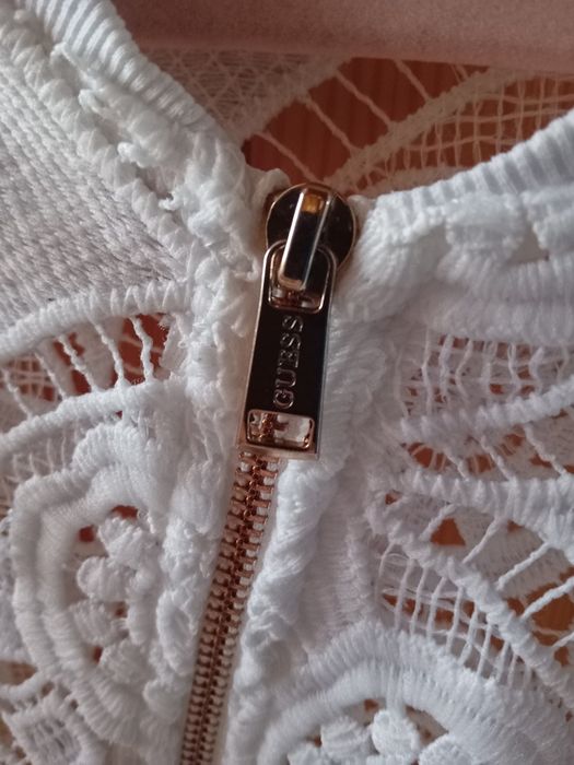 Ażurowy sweter Guess S/M biały