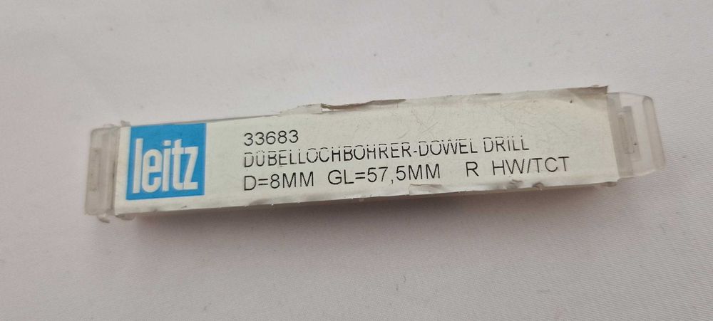 Wiertło Leitz D=8 mm GL=57,5 mm HW/TCT Dübelbohrer CNC meblowe!
