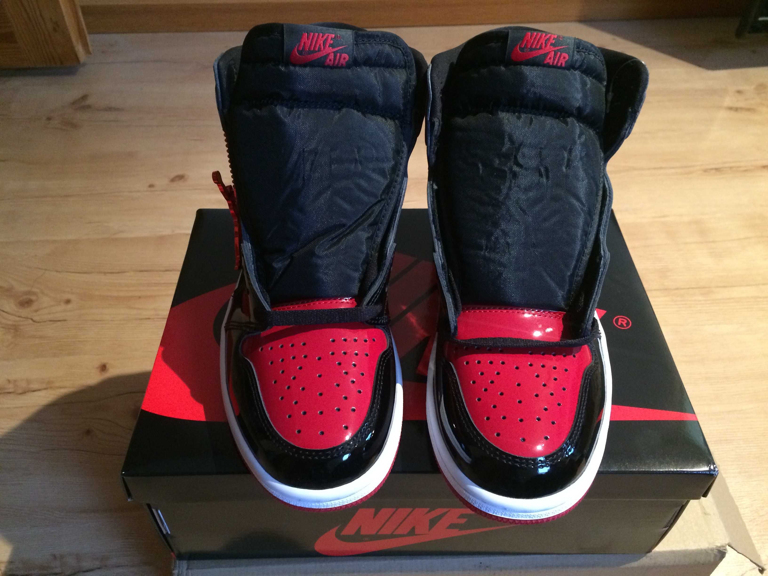 NOWE Air Jordan 1 High OG Patent Bred r.42,5 (9US)