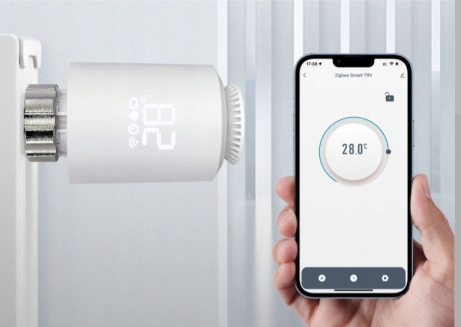Głowica termostatyczna Inteligentna Avatto Zigbee 3.0 TUYA LED