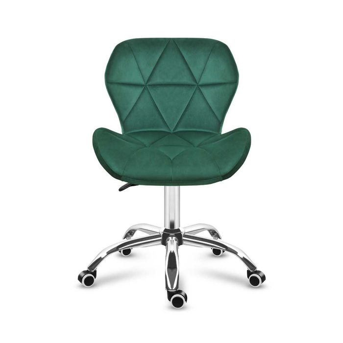 Fotel biurowy elegancki welurowy Zielone