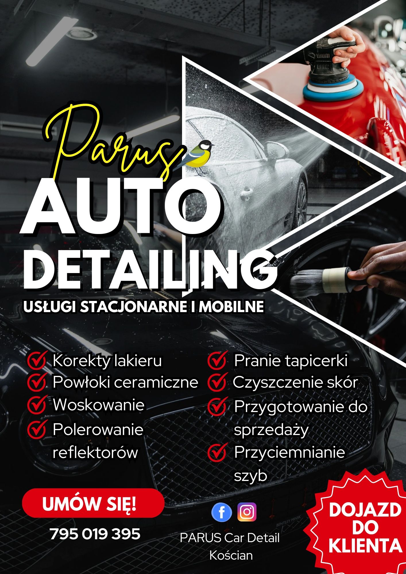 Mobilne polerowanie lamp, pranie tapicerki, autodetailing!  Dojazd!
