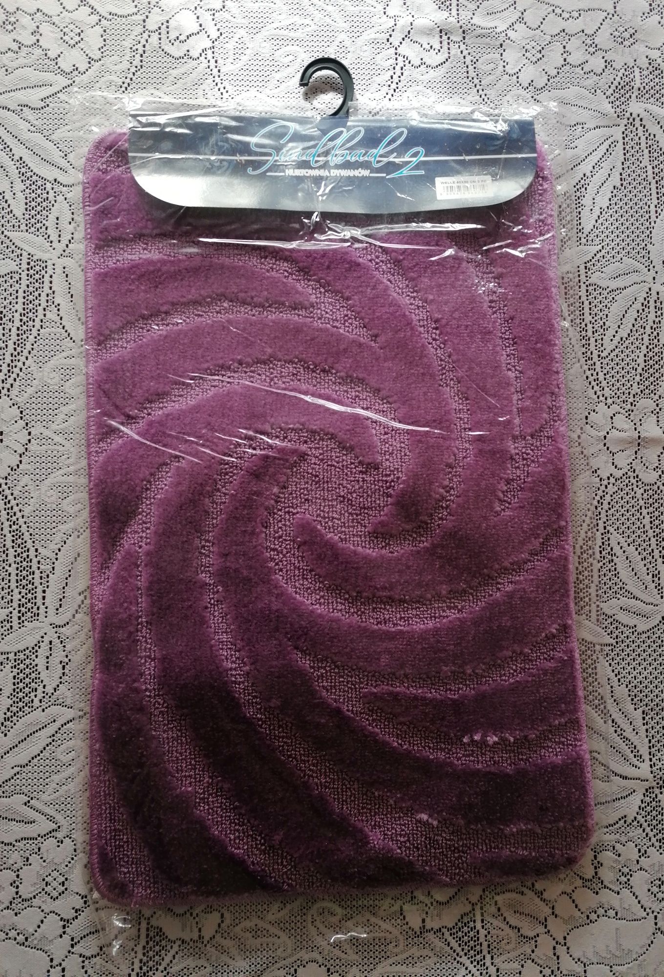 Komplet dywaników łazienkowych 3 części fioletowy