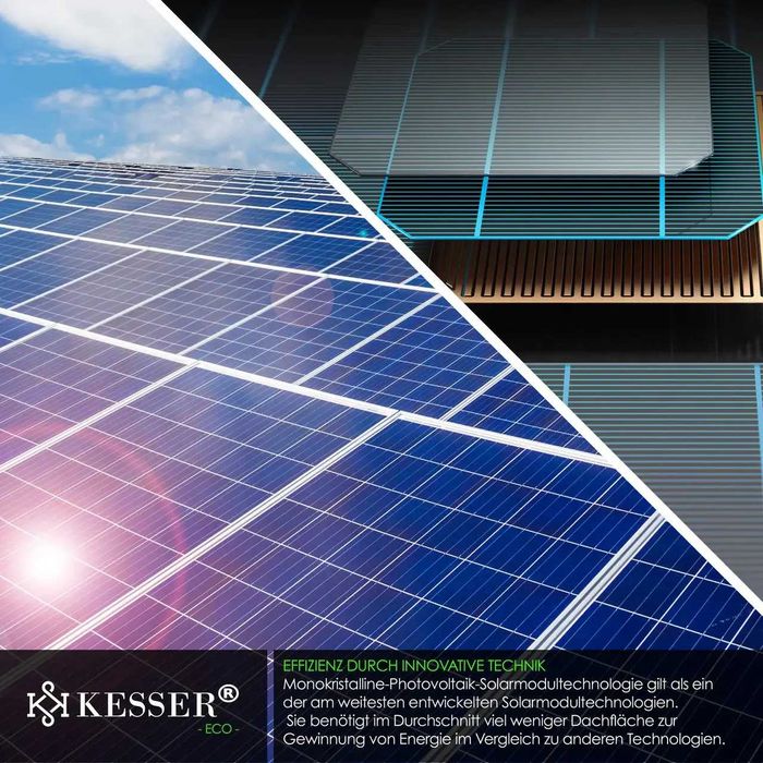 Сонячна панель 100 Вт KESSER IP65 працює при -40°C до +85°C Німеччина