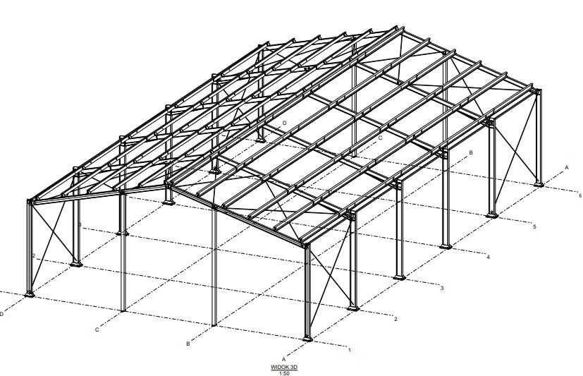 Konstrukcja 12x20x4 modułowa  hali magazyn garaż obora wiata budynek
