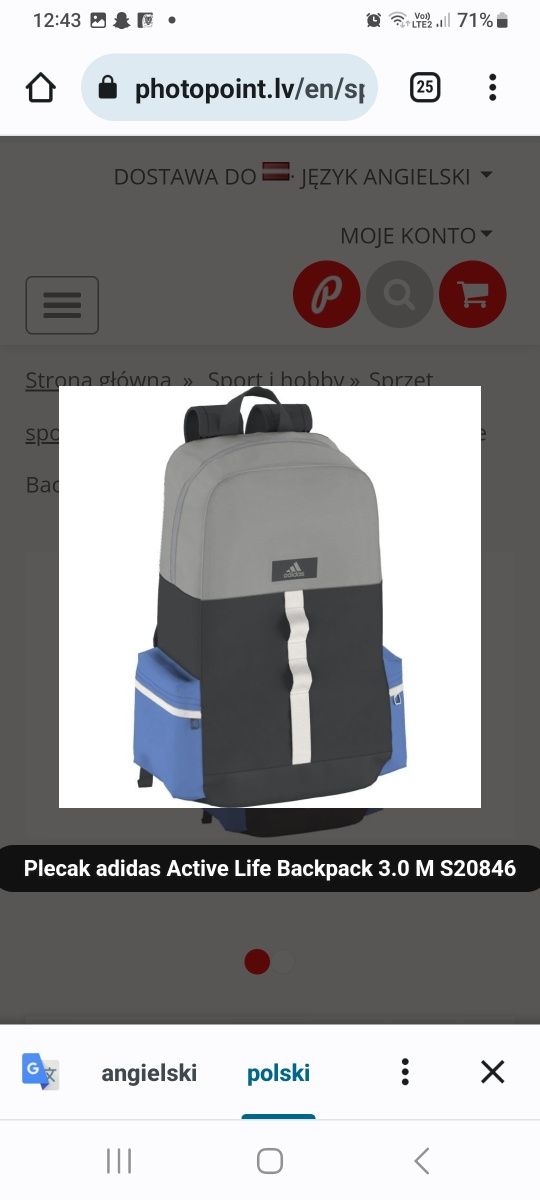 Plecak adidas active life