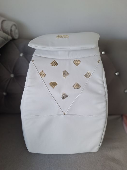 Junama diamond glow ekoskóra biala osłonka pokrowiec na nóżki wysyłka