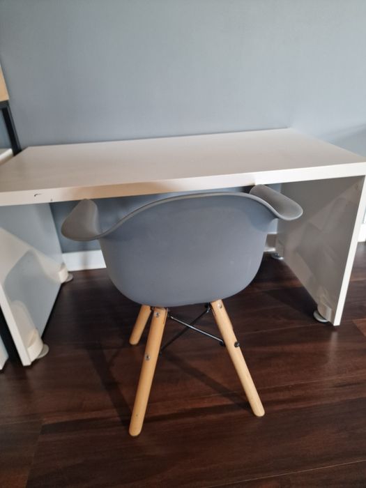2X IKEA SMASTAD ławka/biurko białe  90x50x48 CM 2x krzesło