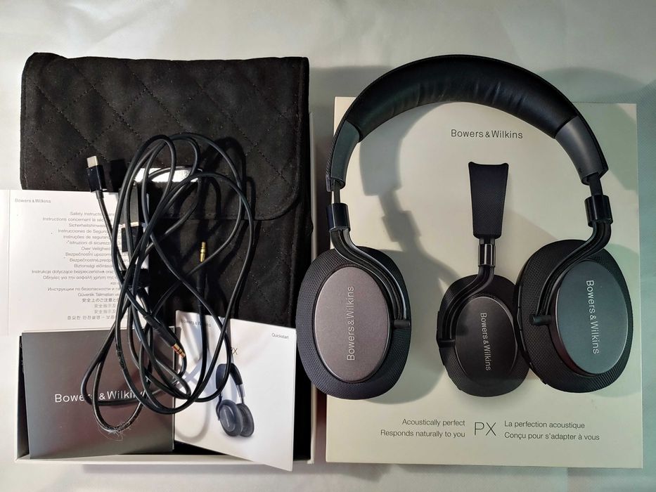 Bowers & Wilkins PX: оригинал Англия, кожа/металл, ANC, APTX-HD