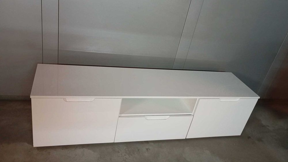 Szafka RTV biały POŁYSK! jak nowa