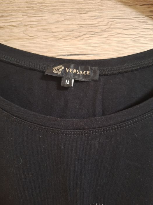 Czarna bluzka, koszulka - Versace