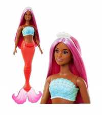 Barbie Lalka Syrenka Koralowy Ogon Hrr04, Mattel