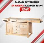 Bancada de Carpintaria com 2 Tornos e arrumação HOLZMANN JL20