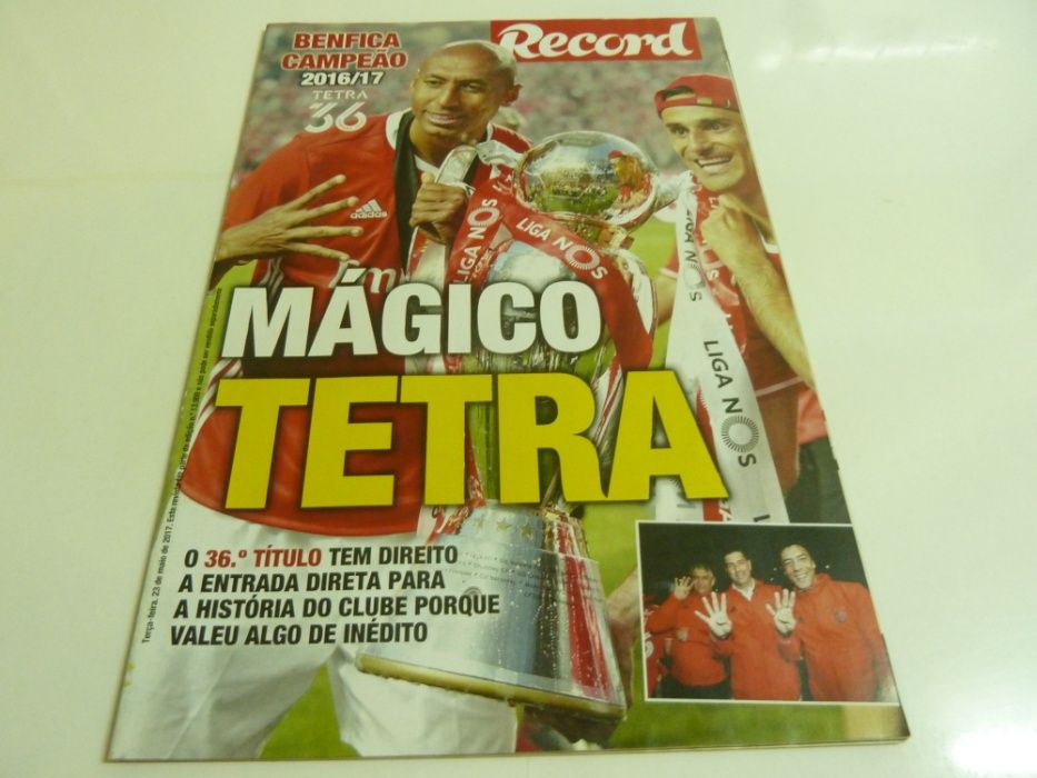 Revistas Record e Mistica Benfica Tetra Campeão