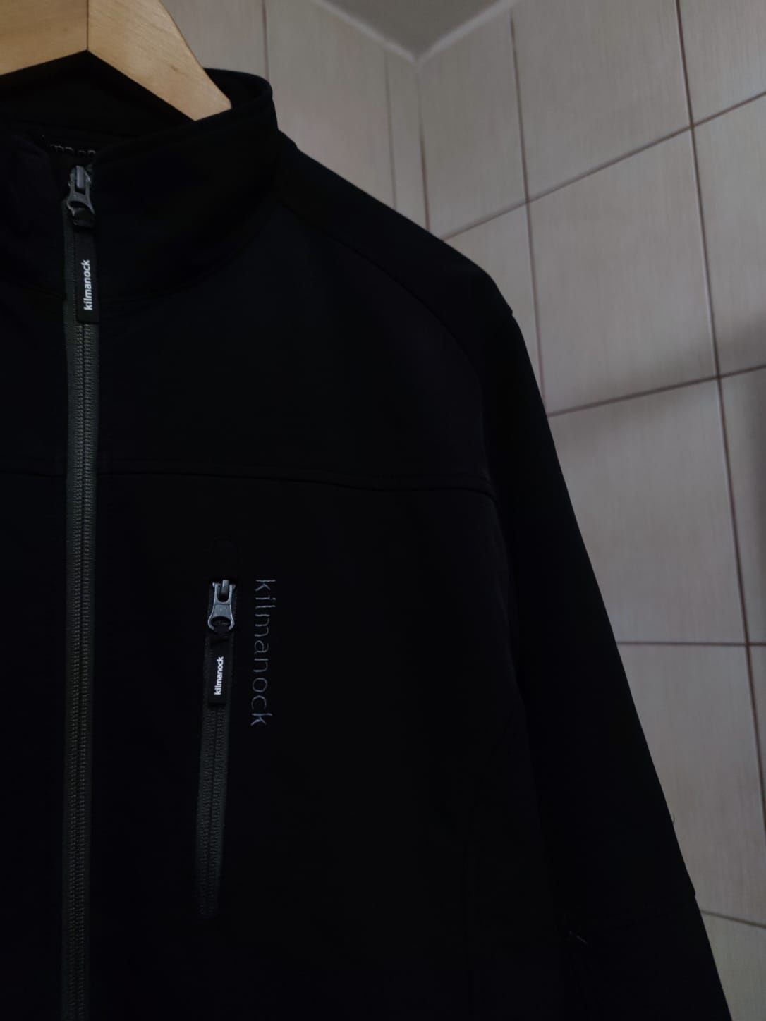 bluza kurtka Męska klimanock S Black series softshell czarna ciemna sz