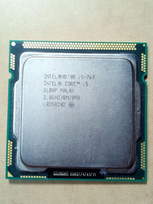 Процессор Intel Core i5-760 4 x 2.8GHz,1333MHz, LGA1156.