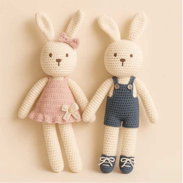 Amigurumi Coelho – Feito à Mão Handmade Amigurumi Bunny – Crochet Doll