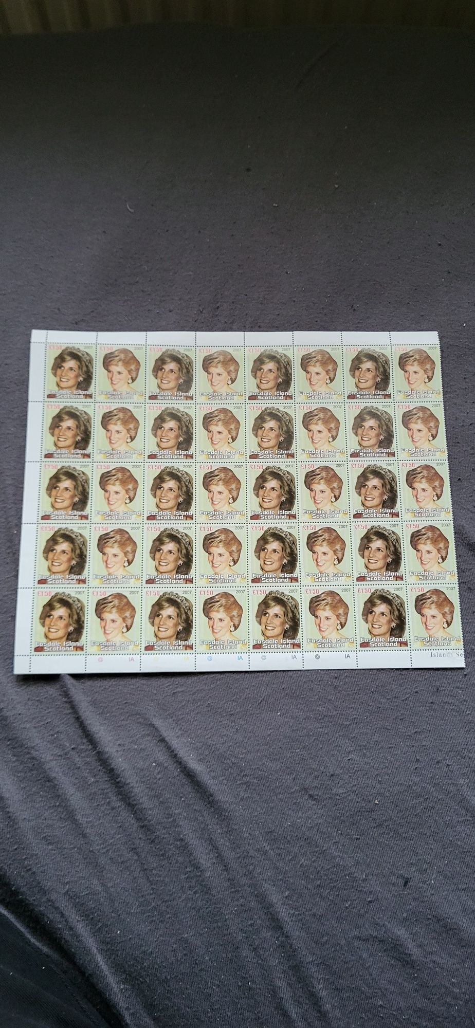 Bloczek znaczków czystych Księżna Diana
