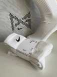 Nike Wysokie Białe Skarpety 3 pak Everyday Cotton 34-38 z frotą