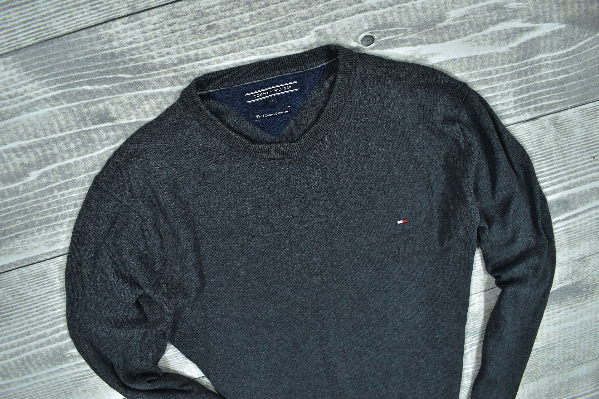 TOMMY HILFIGER Pima Cotton Cashmere Sweter Męski M